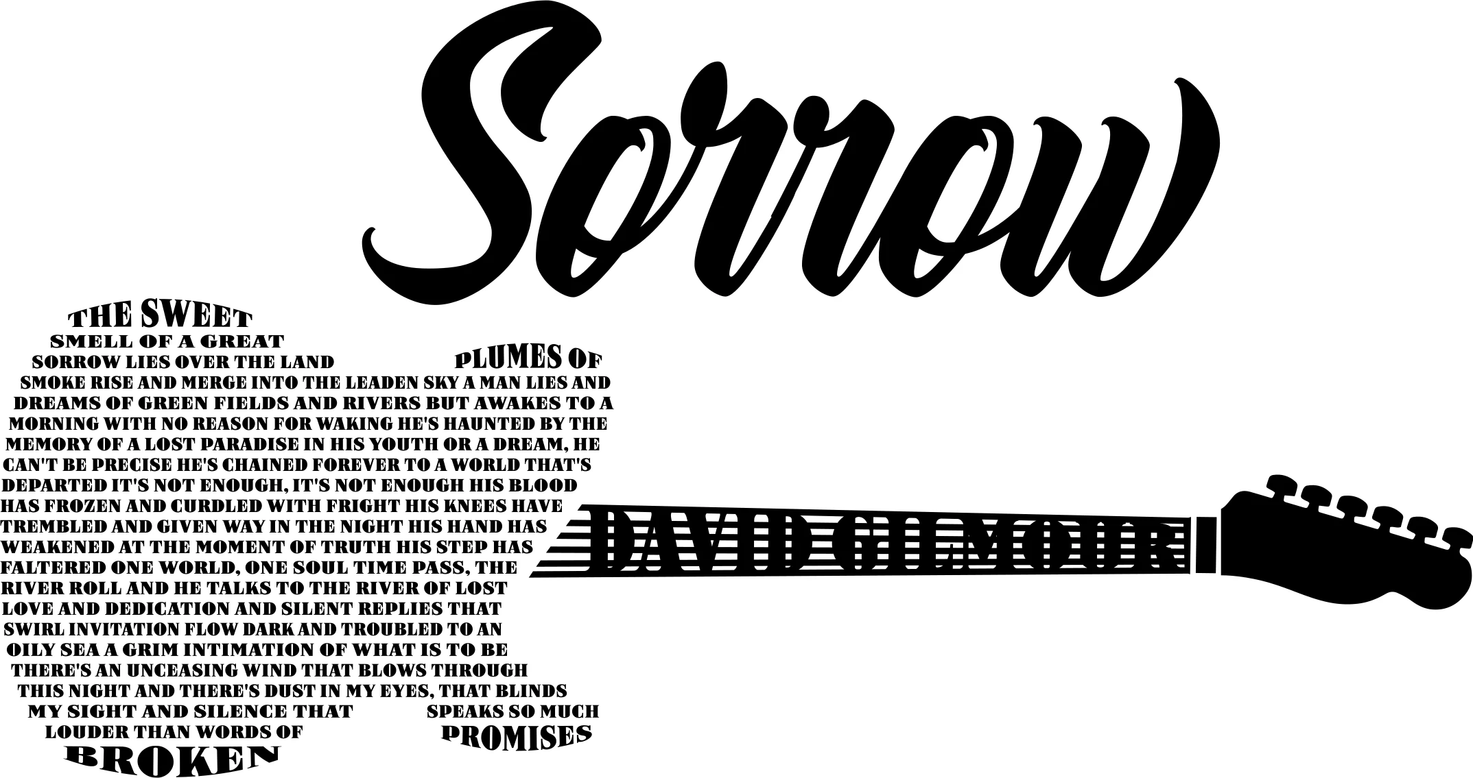 Sorrow Fender finished Long-neck electric lyric-art example