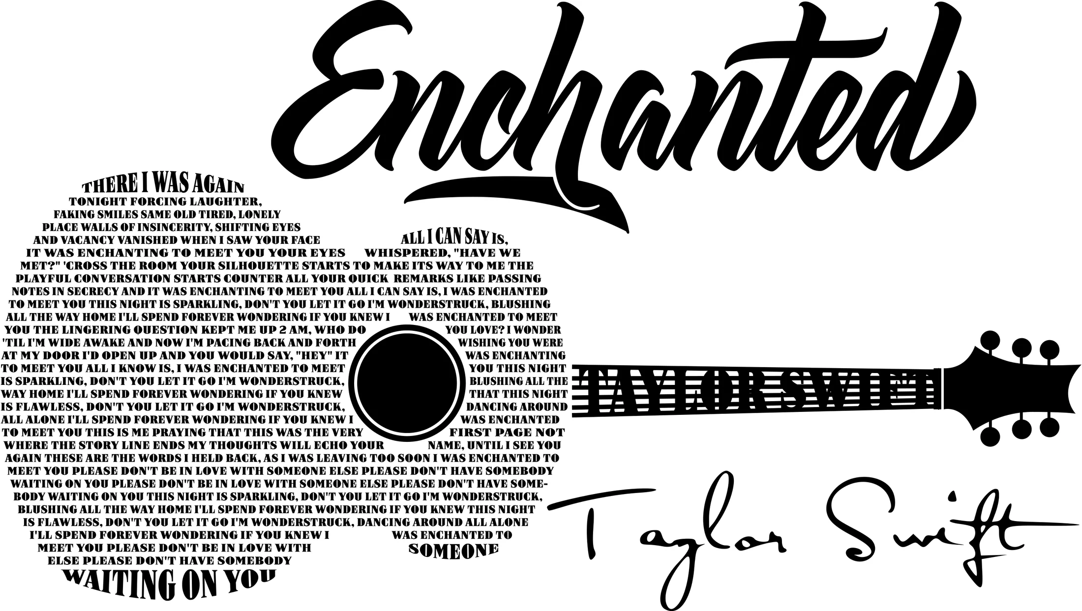 Enchanted finished Round acoustic lyric-art example