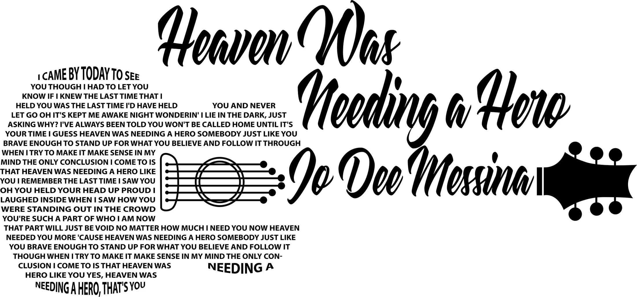 Heaven Hero finished Winged electric lyric-art example